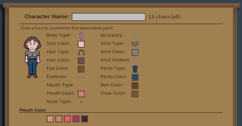 Added the female character art.
