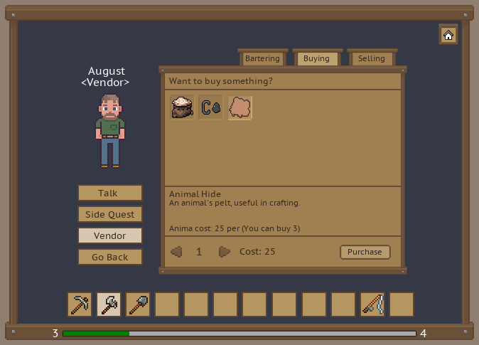 Interacting with an NPC