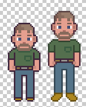 August, before and after