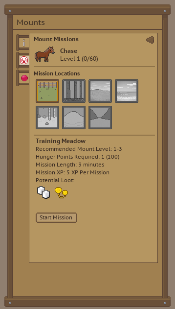 Getting ready to send your mount on a mission.